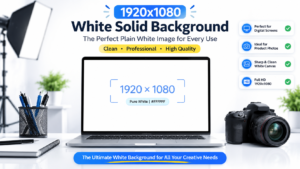 1920x1080 solid white background image displayed on a laptop screen