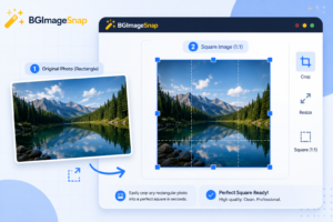 Resizing a rectangular photo into a 500x500 square image inside a browser-based tool