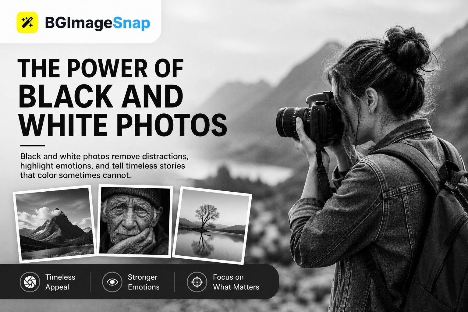 How to create black and white photos using a simple five-step editing process