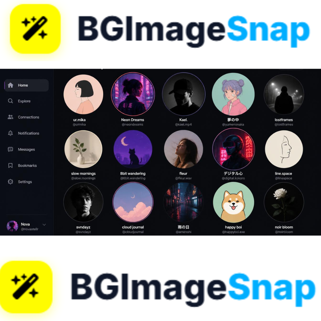 Examples of different stylish aesthetic PFP designs for social media apps

