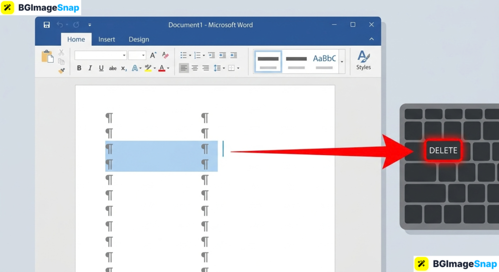 How to delete blank page in Word by removing hidden paragraph marks