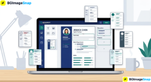 Canva resume template being customized in a drag-and-drop editor