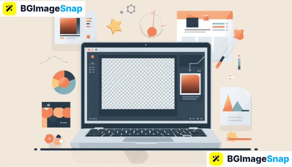 Digital design workflow using a bg remover Adobe alternative for graphic design