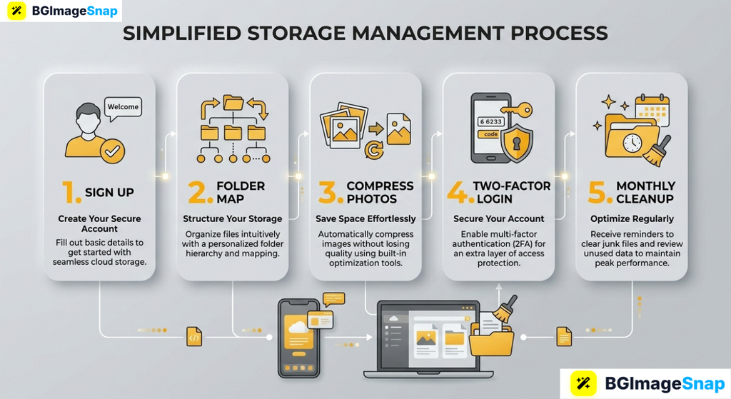 How to set up cloud storage free plans for photos and files