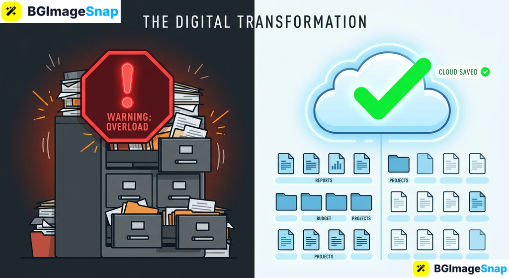Comparing local data storage to organized cloud computing services