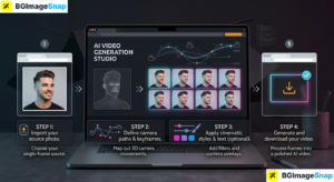 Higgsfield AI interface turning a still photo into a cinematic video clip with camera motion